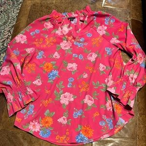 Ann Taylor pink floral top